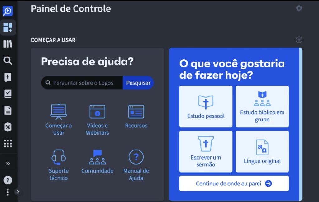 Central de Ajuda Logos - Desktop