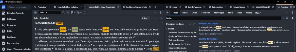 Logos Software Bíblico - Tela PC