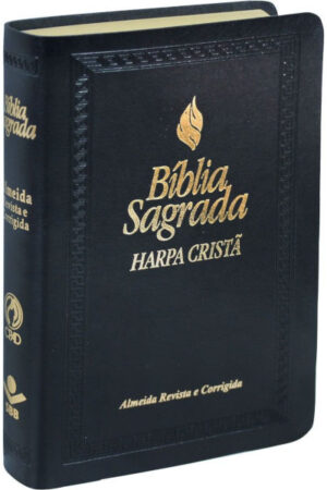 Bíblia Sagrada Letra Maior Com Fonte de Bênçãos e Harpa Cristã