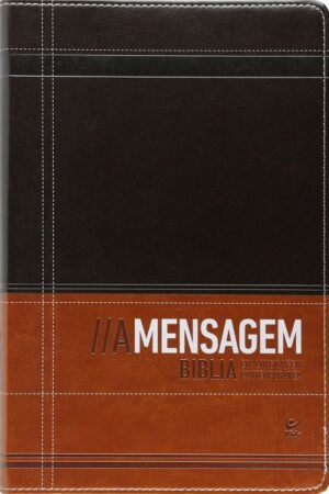 Bíblia A Mensagem – capa luxo marrom e café beira dourada