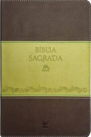 Bíblia NVI Média luxo – Marrom e Verde claro