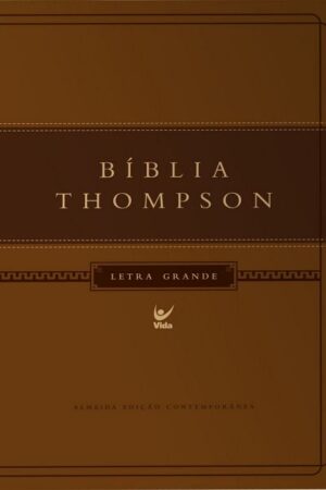 Bíblia Thompson – AEC – Letra Grande – CP Luxo Marrom Claro e Escuro